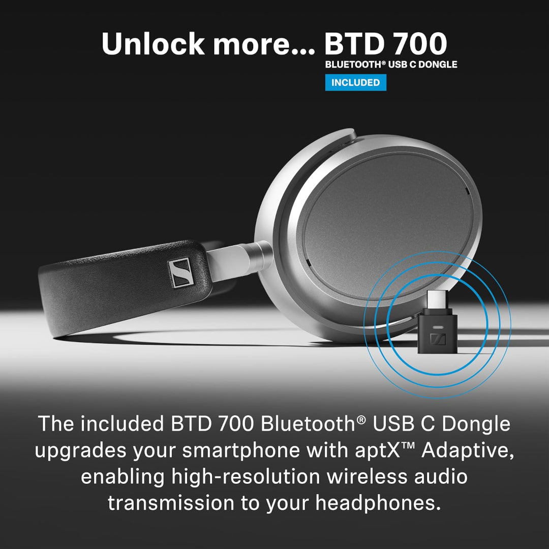 Sennheiser HDB 630 Closed-back Wireless Headphones Lunar Silver
