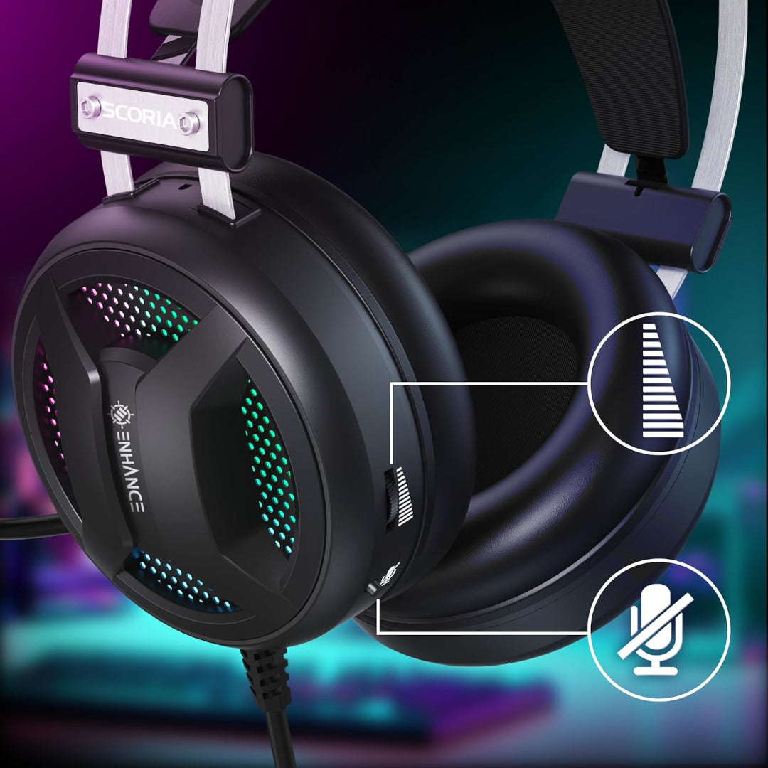 ACCESSOIRE POWER ENHANCE Casque de jeu Scoria 2 7.1 canaux Noir