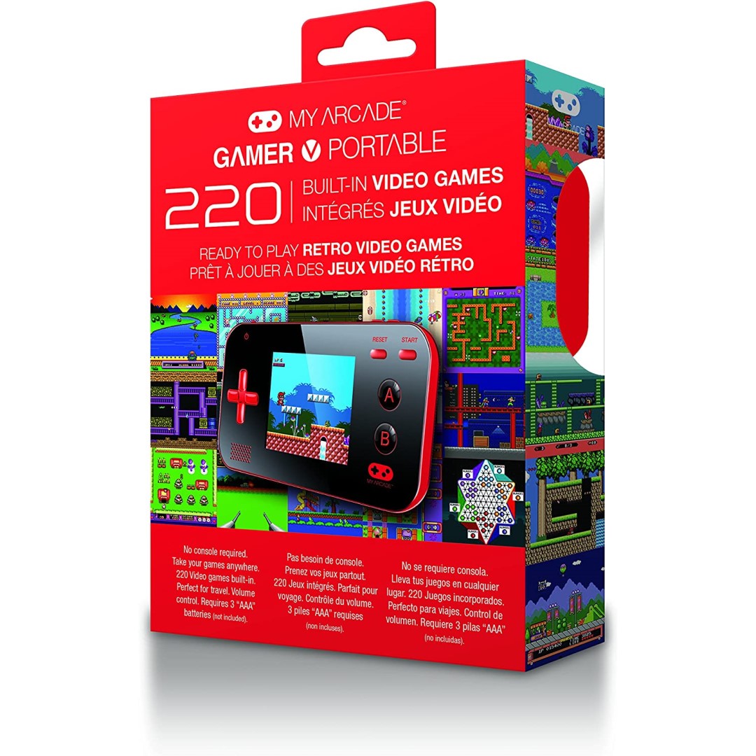 Gamer V Classic (220 games in 1) - Red & Black