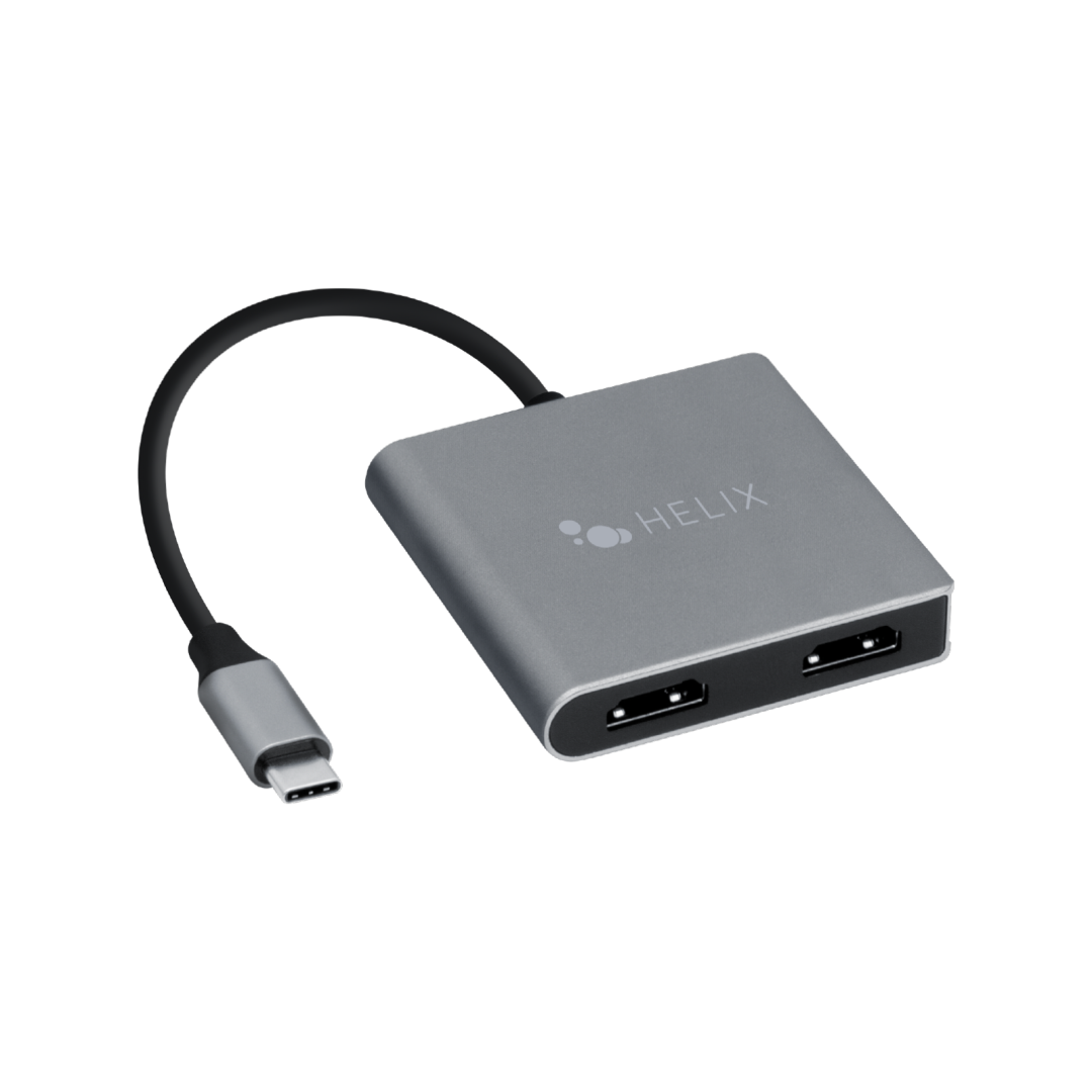 Emerge - Helix - Adaptateur USB-C 4 en 1 avec double HDMI, USB-C et USB-A 3.0