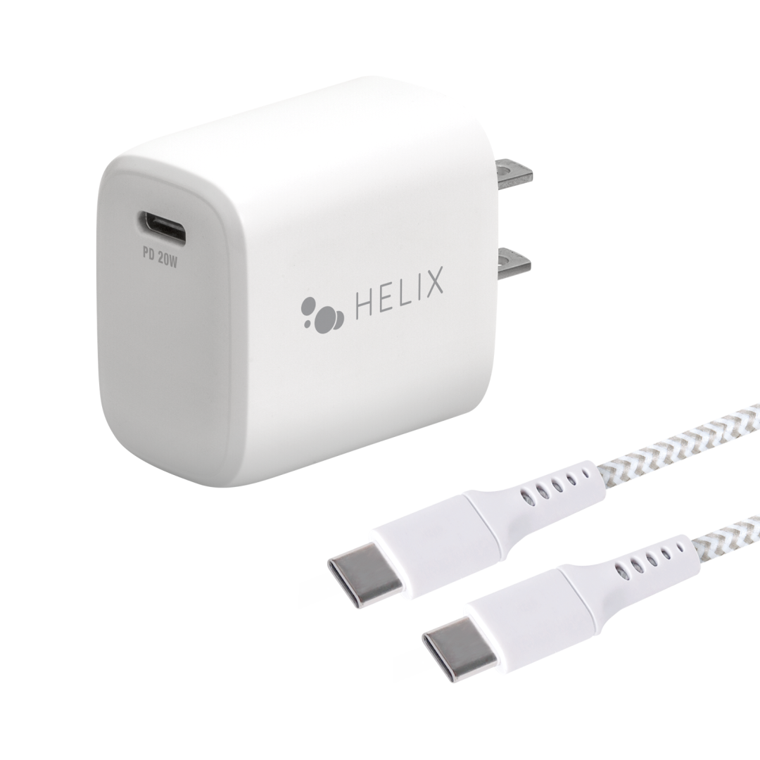 20W PD USB-C Wall charger with USB-C to Lightning Cable