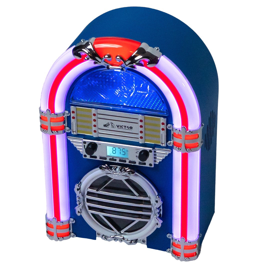 Jukebox Window Broadway Desktop Bluetooth Jukebox - Blue – Luna Electronics