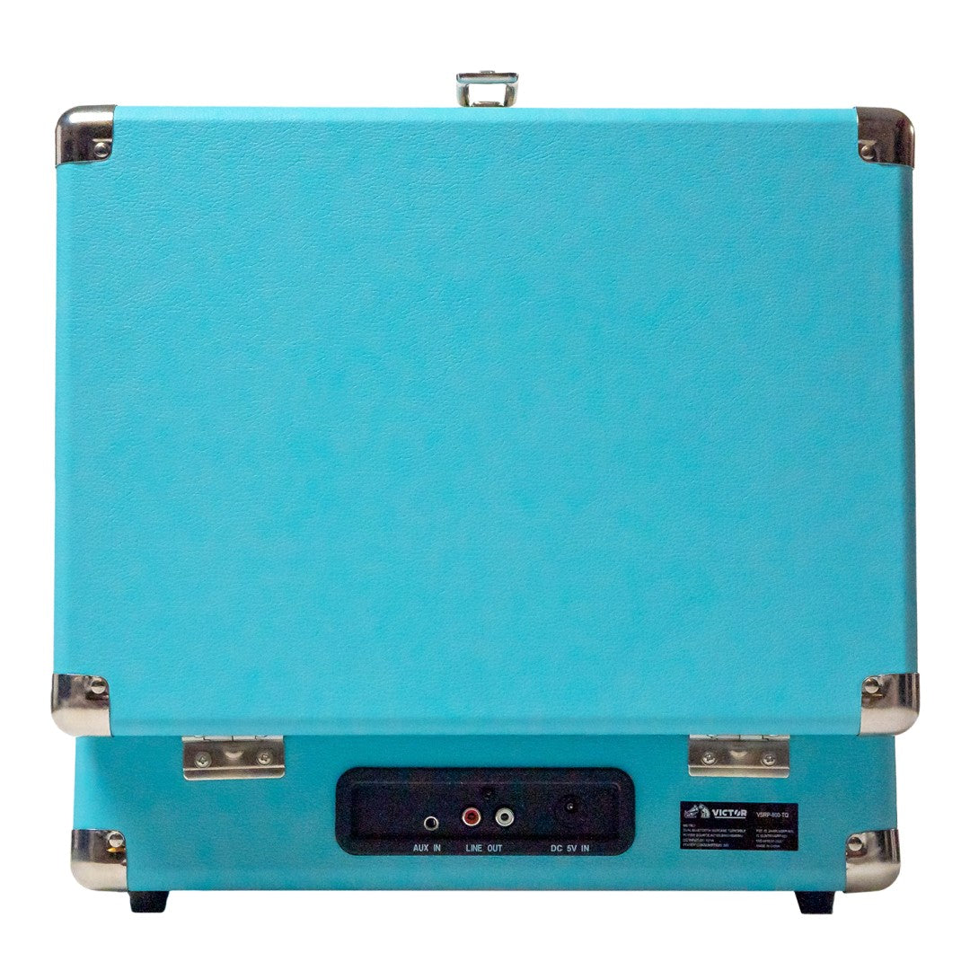 Metro Dual Bluetooth Suitcase Turntable - Turquoise