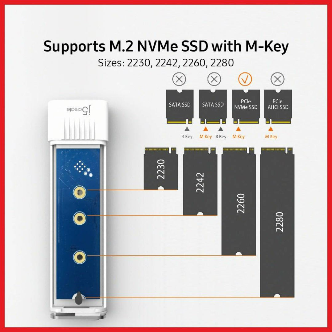USB-C™ to M.2 NVMe SSD Enclosure