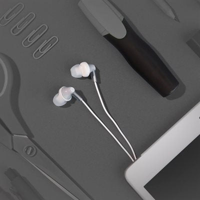 Panasonic - ErgoFit noise isolating stereo earbud - silver