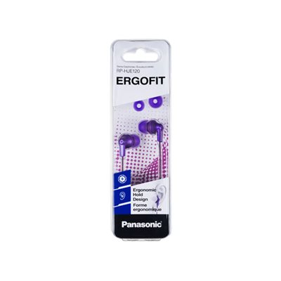 Panasonic - ErgoFit noise isolating stereo earbud - purple