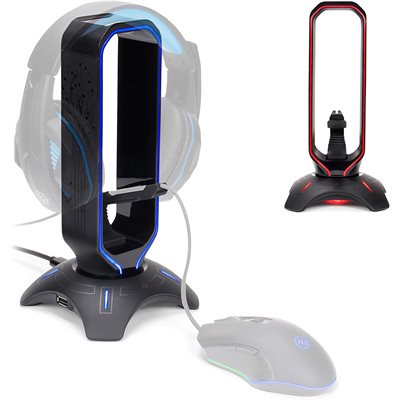 ACCESSORY POWER ENHANCE 3-In-1 Headset Stand Black