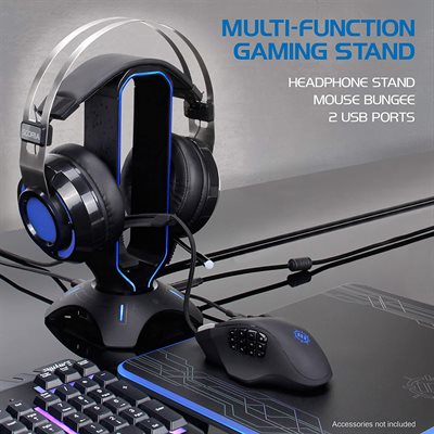 ACCESSORY POWER ENHANCE 3-In-1 Headset Stand Black