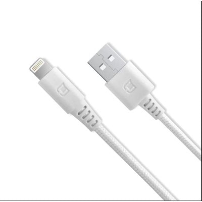 Caseco Braided Lightning Cable 2M (6FT) - White