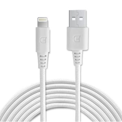 Caseco Braided Lightning Cable 2M (6FT) - White